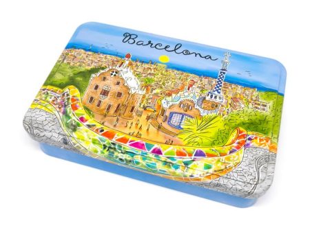 surtido de galletas barcelona park guell acuarela